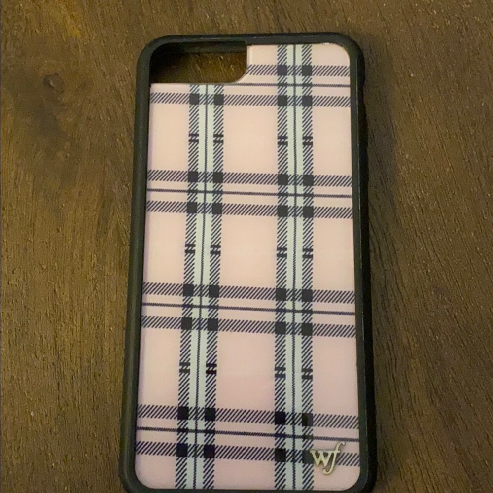Iphone 8 Plus Pink Plaid Wildflower Case